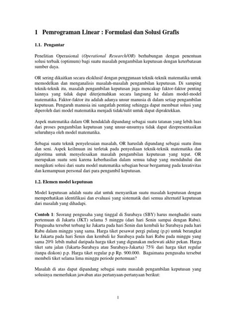 Pemrograman Linear: Solusi Grafis | PDF - Scribd - wintechmobiles.com