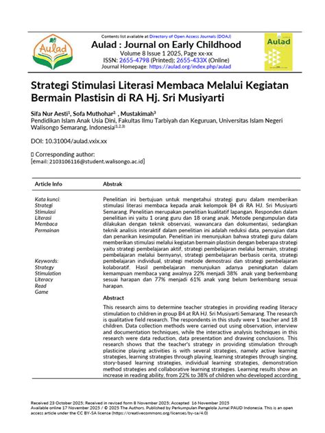 Pendampingan Stimulasi Literasi melalui Strategi Membaca Bebas ... - coolestguyplanet.net