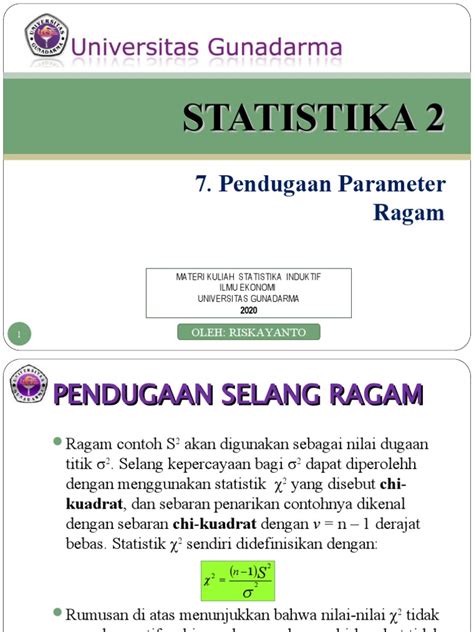 Pendugaan Selang Ragam Statistika | PDF | Metode - wintechmobiles.com
