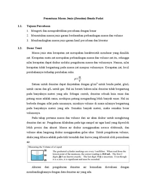 Penentuan Massa Jenis Benda Padat | PDF | Sains - wintechmobiles.com