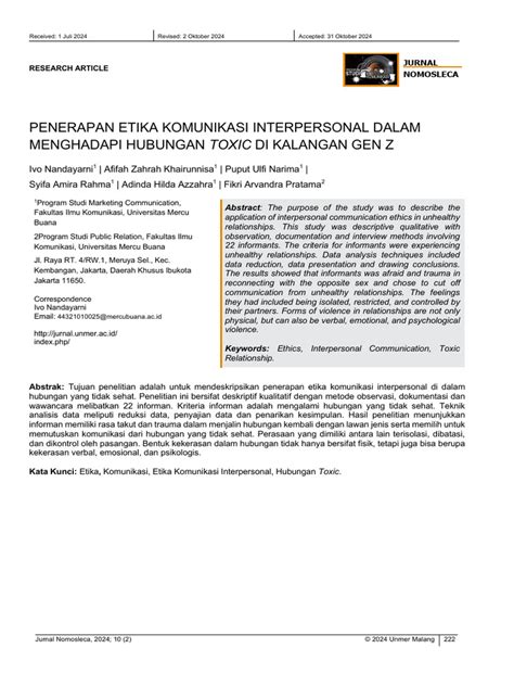 PENERAPAN ETIKA KOMUNIKASI INTERPERSONAL DALAM MENGHADAPI HUBUNGAN ... - wintechmobiles.com