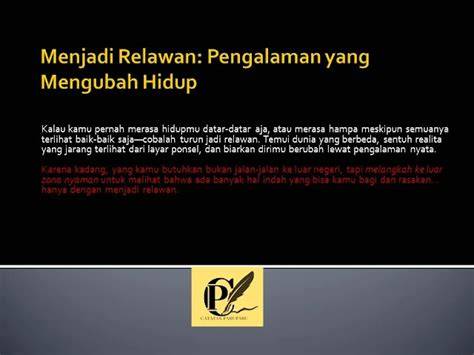 PENGALAMAN MENJADI RELAWAN #DIETKANTONGPLASTIK - raincitystudios.com