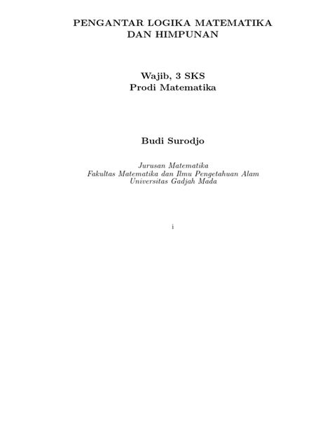 Pengantar Logika Matematika dan Himpunan | PDF - wintechmobiles.com