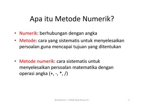 Pengantar Metode Numerik - Softscients - wintechmobiles.com