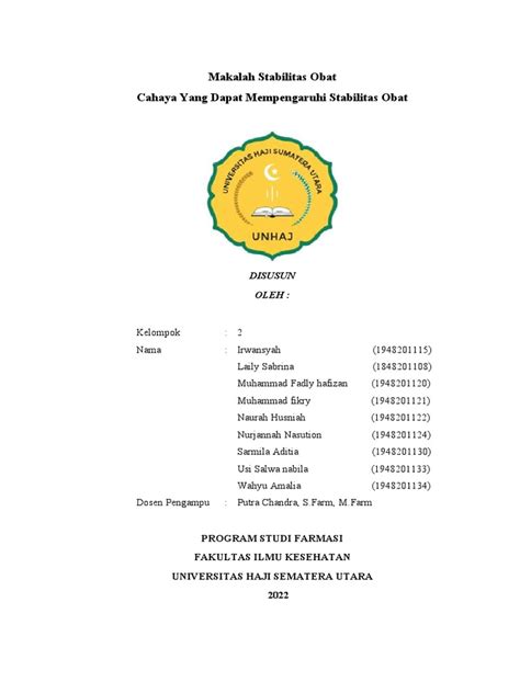 Pengaruh cahaya pada stabilitas obat - FARMASI - wintechmobiles.com