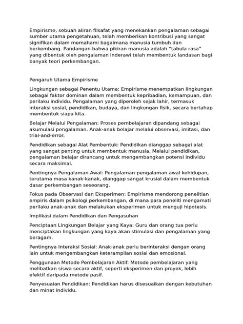 Pengaruh Empirisme dalam Ilmu Pengetahuan: Analisis Sejarah dan ... - wintechmobiles.com