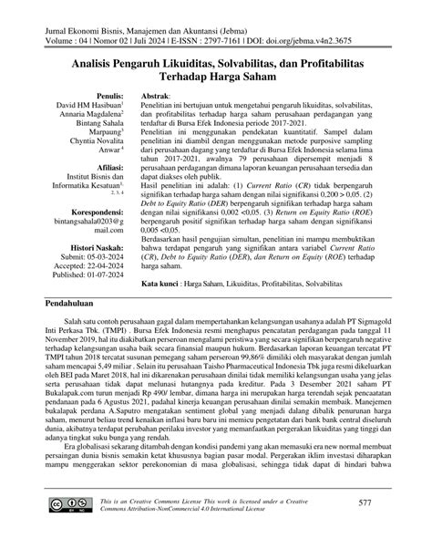 Pengaruh Likuiditas Dan Solvabilitas Terhadap Profitabilitas Dan ... - wintechmobiles.com