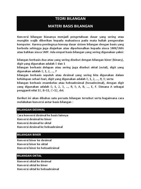 Pengenalan Basis Bilangan untuk SMP | PDF - Scribd - wintechmobiles.com