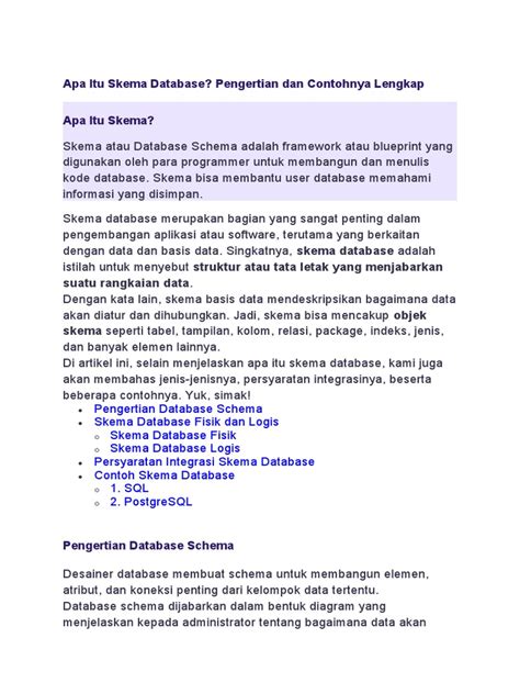 Pengertian dan Contoh Skema Database | PDF - coolestguyplanet.net