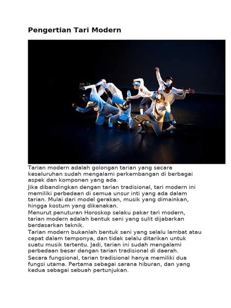 Pengertian Tari Modern | PDF | Seni - Scribd - muktibox.com
