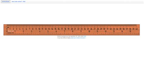 Penggaris Online - Ukur dalam CM & Inci di Layar - muktibox.com