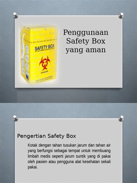 Penggunaan Safety Box aman dalam kesehatan - raincitystudios.com