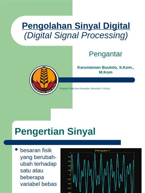 Pengolahan Sinyal - POLIBAN - coolestguyplanet.net