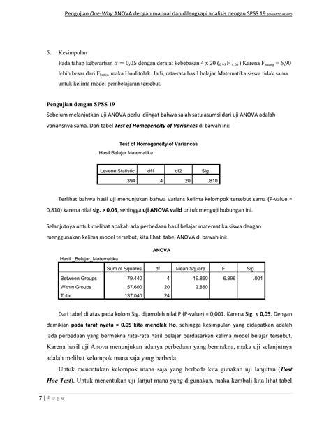 Pengujian One-Way ANOVA dengan manual dan dilengkapi analisis dengan ... - wintechmobiles.com
