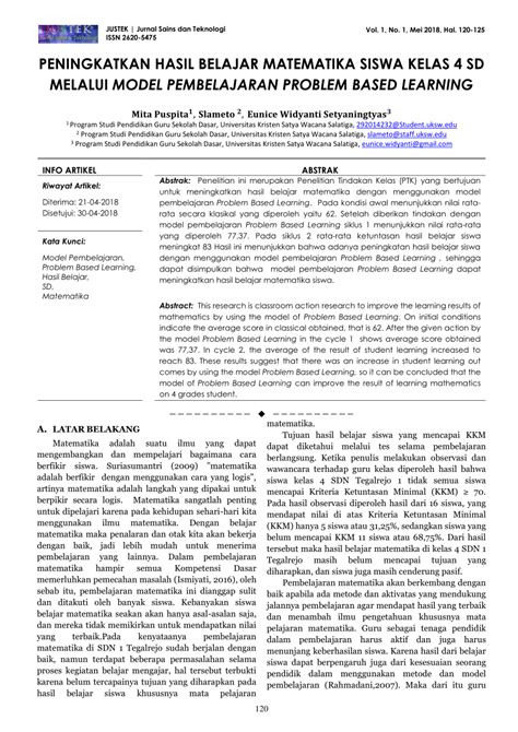 PENINGKATKAN HASIL BELAJAR MATEMATIKA MELALUI PENERAPAN MODEL PROBLEM ... - wintechmobiles.com