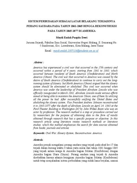 Perang Saudara dan Perbudakan - Historia - wintechmobiles.com