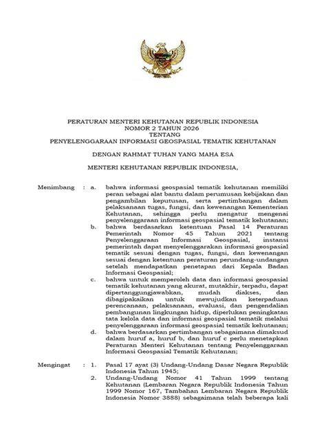 PERATURAN MENTERI KEHUTANAN - raincitystudios.com