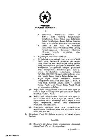 Peraturan Pemerintah Nomor 23 Tahun 2O2l tentang - raincitystudios.com