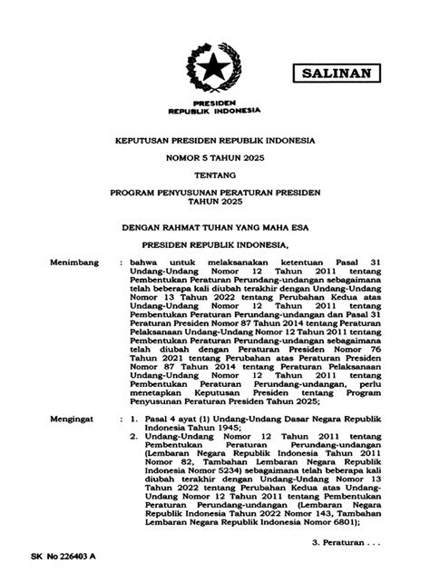 PERATURAN PRESIDEN REPUBLIK INDONESIA - BPHN - wintechmobiles.com