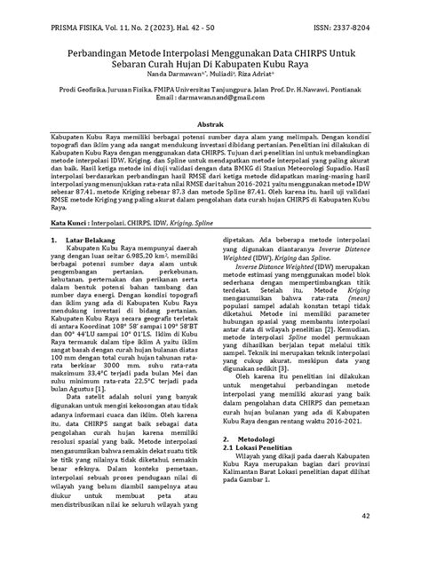 Perbandingan Metode Interpolasi Menggunakan Data CHIRPS Untuk Sebaran ... - wintechmobiles.com