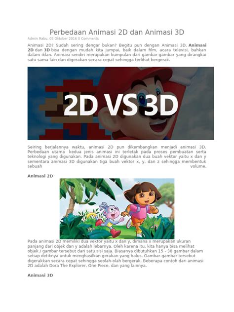Perbedaan Animasi 2D & 3D: Mana Yang Harus … - muktibox.com