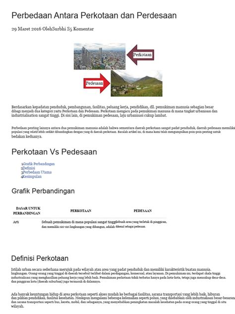 Perbedaan Perkotaan Dan Pedesaan - wintechmobiles.com