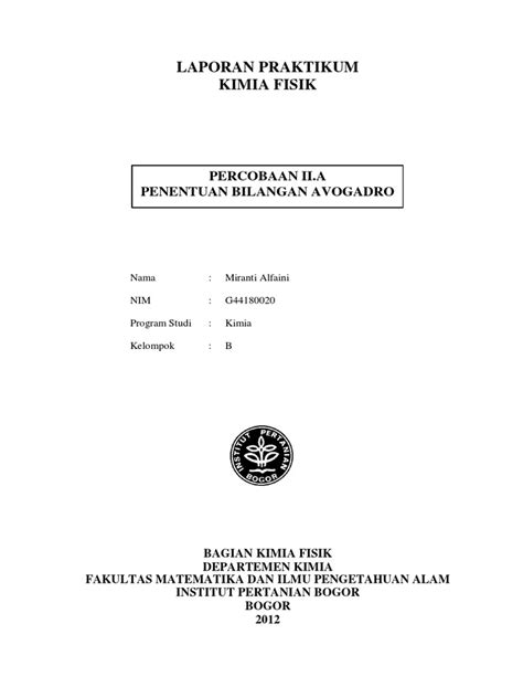 Percobaan IIA - Penentuan Bilangan Avogadro - Studocu - wintechmobiles.com