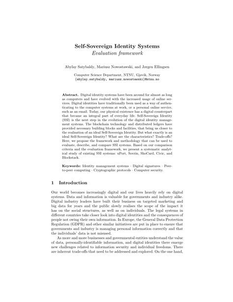 Performance Evaluation of Self-Sovereign Identity - Semantic Scholar - coolestguyplanet.net