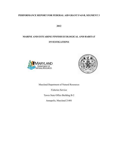 PERFORMANCE REPORT FOR FEDERAL AID GRANT F-63-R, … - raincitystudios.com