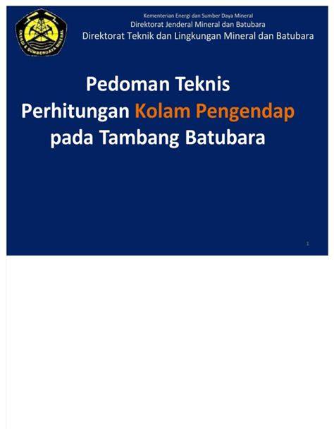Perhitungan Kolam Pengendap Tambang | PDF - Scribd - raincitystudios.com