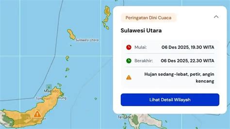 Peringatan Dini BMKG Cuaca Sulut Malam Ini ... - wintechmobiles.com