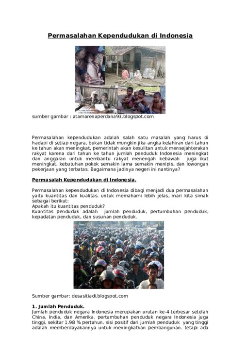Permasalahan Kependudukan di Indonesia - wintechmobiles.com