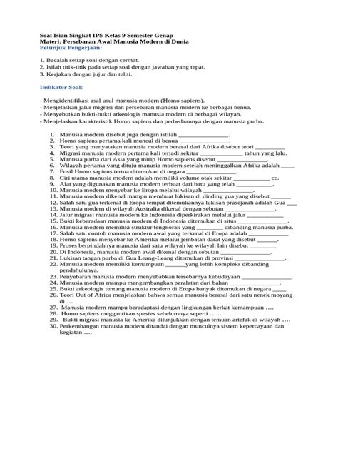 Persebaran Awal Homo Sapiens di Dunia | PDF - Scribd - wintechmobiles.com