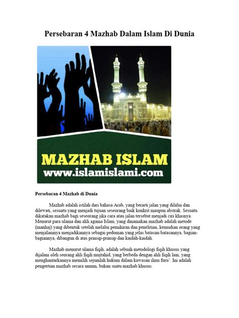 Persebaran Mazhab Islam | PDF | Karier & Perkembangan - wintechmobiles.com