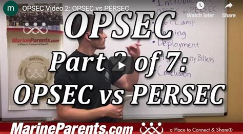 PERSEC vs OPSEC - MarineParents.com®