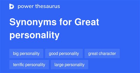 PERSONALITIES Synonyms: 42 Synonyms & Antonyms for