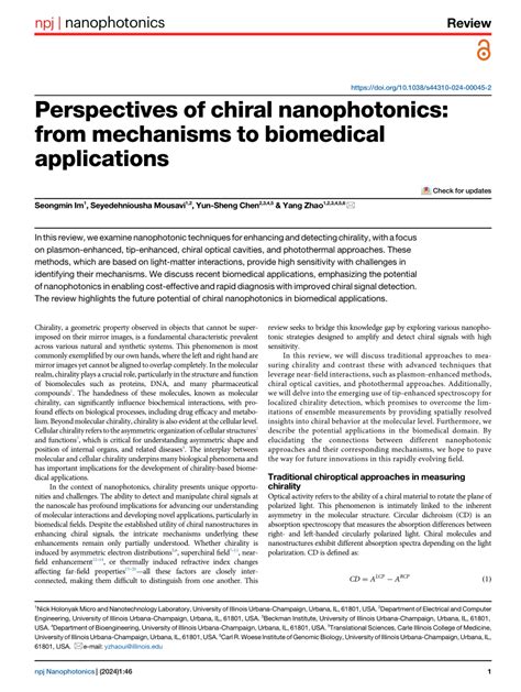 Perspectives of chiral nanophotonics: from mechanisms to ... - Nature - wintechmobiles.com