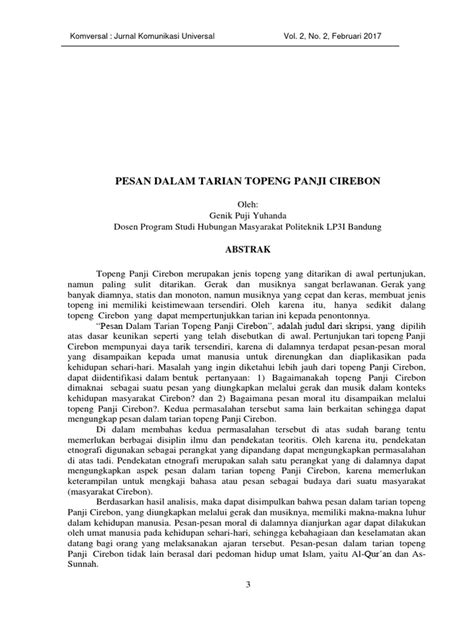 Pesan Moral dalam Tari Topeng Panji - muktibox.com