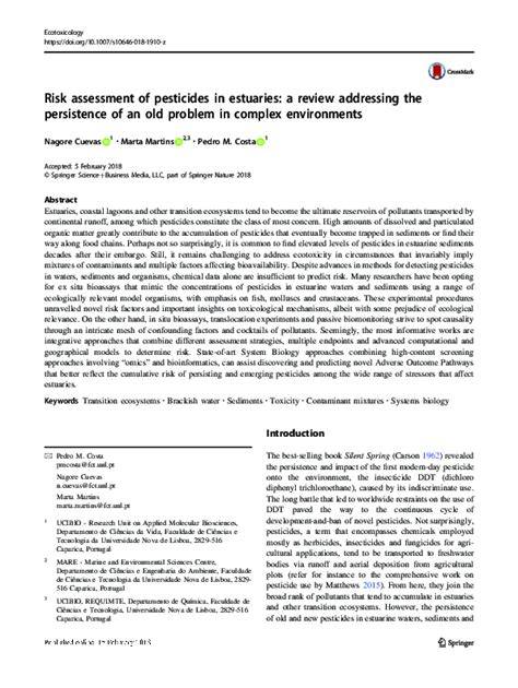 Pesticides in stormwater runoff—A mini review - Springer - raincitystudios.com