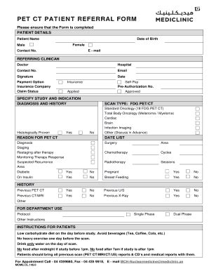 PET-CT Referral Form