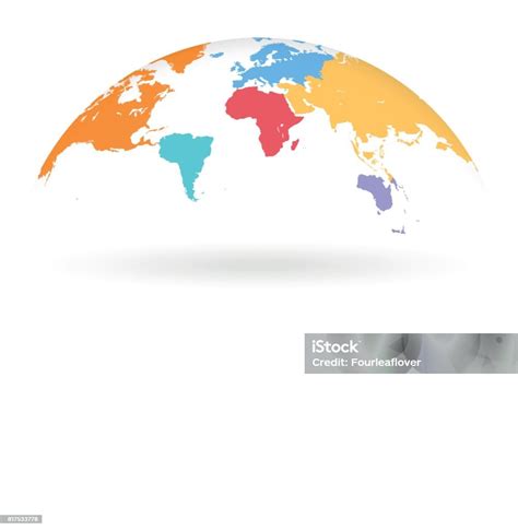 Peta Bola Dunia Vektor Beraneka Warna ilustrasi stok... - muktibox.com