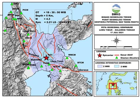 Peta Isoseismal - Gempa Bumi - BMKG - wintechmobiles.com