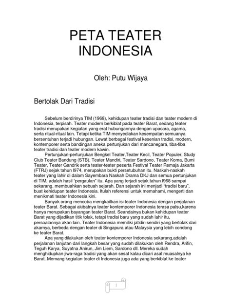 PETA TEATER INDONESIA - UNIKAMA - muktibox.com