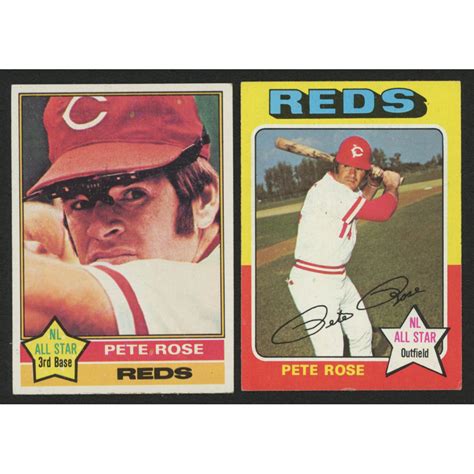 PETE ROSE 1975 TOPPS BASEBALL CARD #320 CINCINNATI …