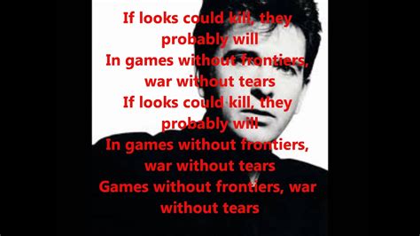 PETER GABRIEL - GAMES WITHOUT FRONTIERS LYRICS - SongLyrics.com