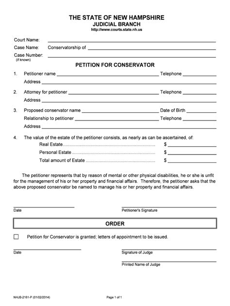 PETITION for CONSERVATOR Form Fill Out and Sign Printable PDF