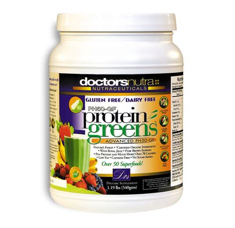 PH50 Protein Greens Plant-Based All Natural no Gluten Non-Dairy ...