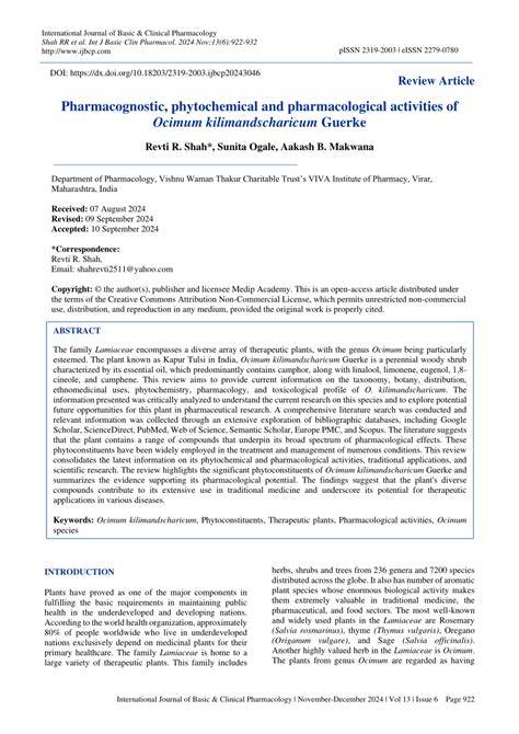 PHARMACOGNOSTIC AND PHARMACOLOGICAL … - raincitystudios.com