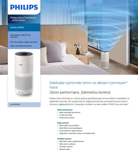 PHILIPS AC2939 Hava Temizleyici Kullanım Kılavuzu