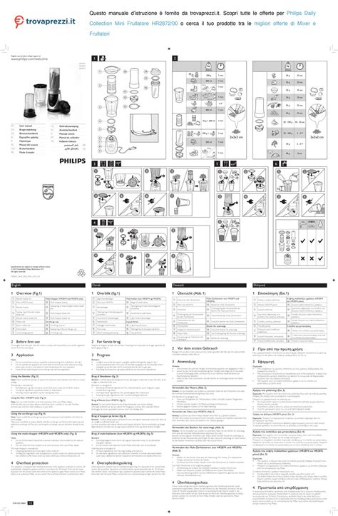 PHILIPS HR2093 BENUTZERHANDBUCH Pdf-Herunterladen